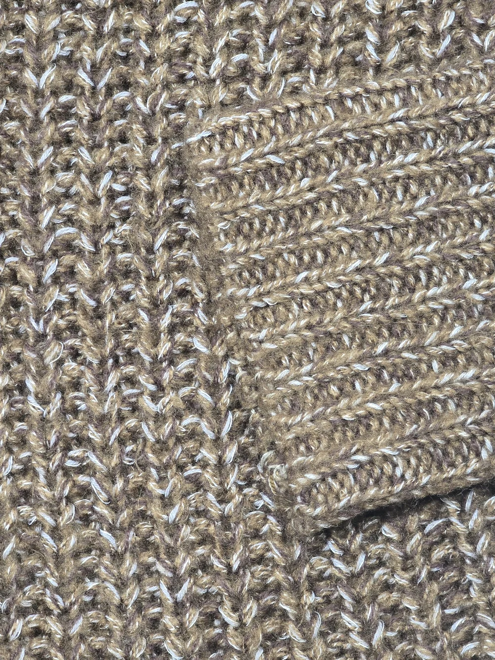 Universal Thread Brown Marled Chunky Cable Knit Cowl Neck Sweater Medium - Picture 7 of 9
